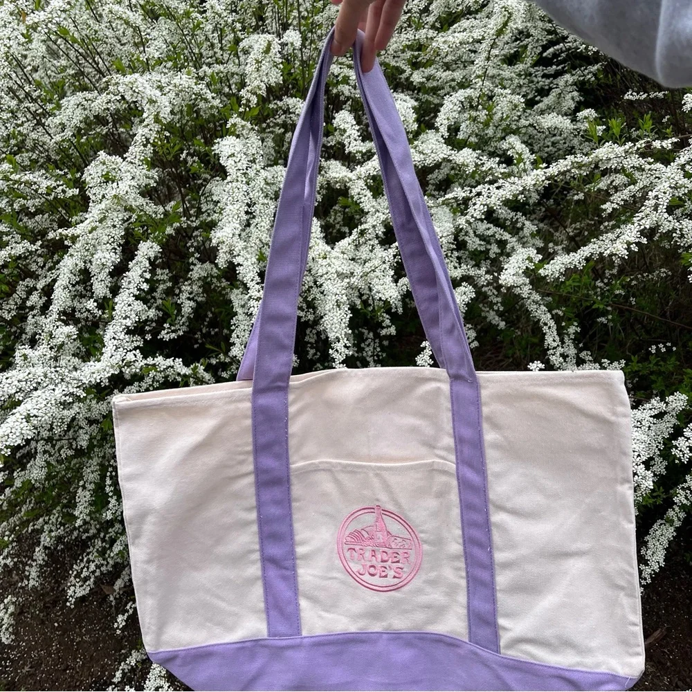 Large Trader Joe’s Canvas Tote Bag - Picture 5 of 5